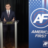 Jake Lloyd speaking at the 2019 Groyper Leadership Summit.